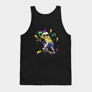 Death Punk Skeleton Skateboard Tank Top